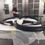 working on car parts
